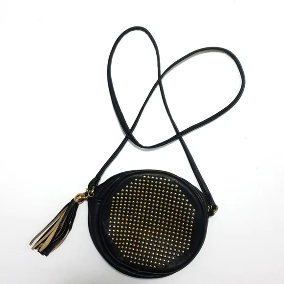 Neon Hart crossbody black faux leather studded bag - Picture 3 of 16